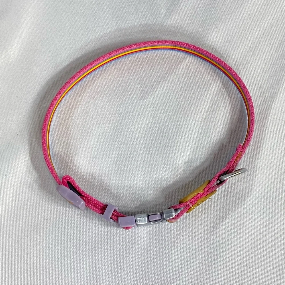 Striped Pastel Rainbow Puppy Small Animal Collar X-Small